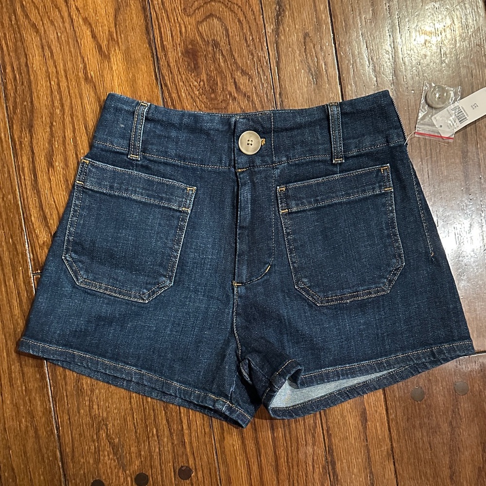 Maeve Dark Blue Jean Shorts